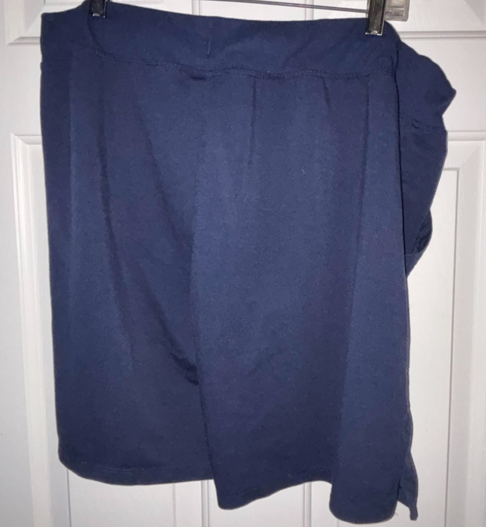 Athletic Works Shorts Women 3XL Navy Blue French Terry Elastic Pocket Loungewear
